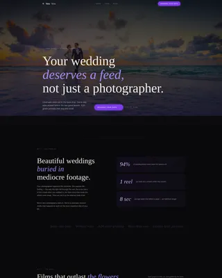 Wedding Marketing & Agency Booking Website Template