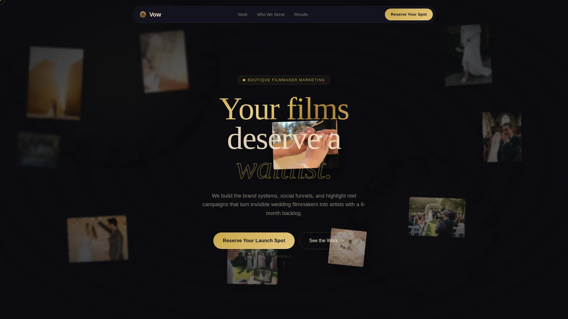 Wedding Marketing & Agency Pre-Launch Website Template