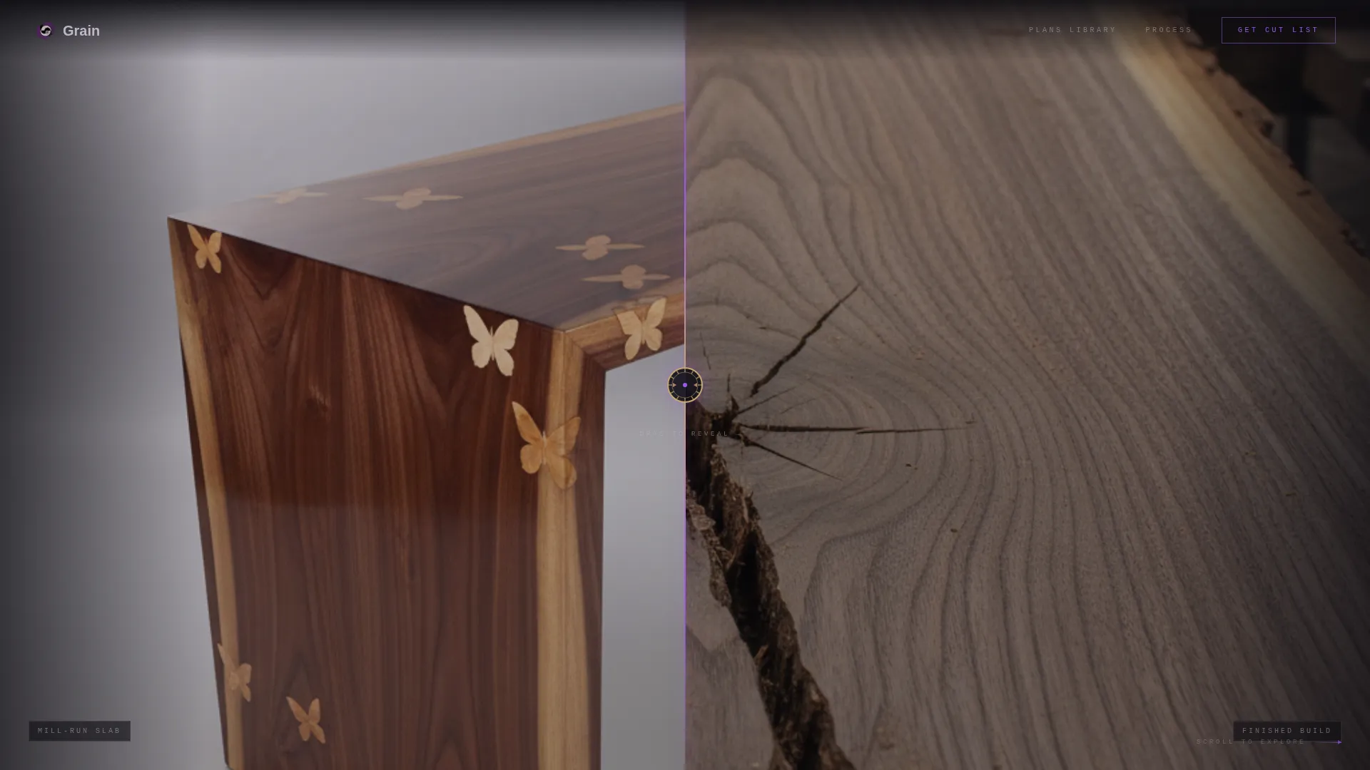 Immersive Woodworker Portfolio Landing Page Template