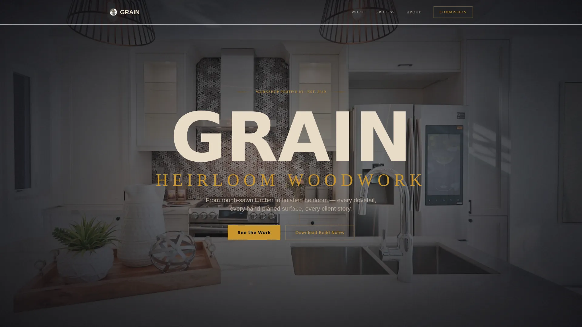 Woodworker Portfolio Specialist Portfolio Website Template