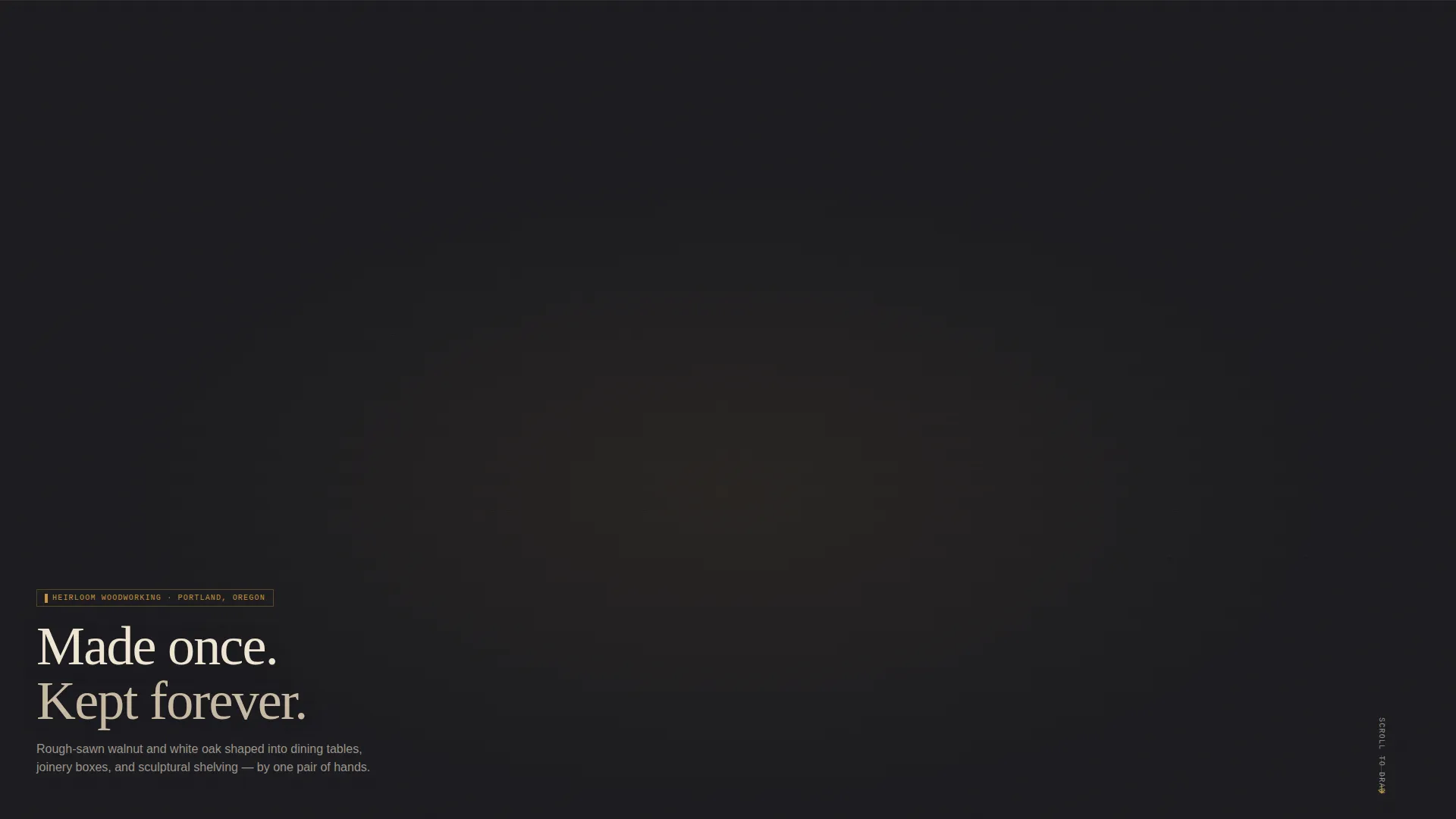 Artisan Woodworker Portfolio Landing Page Template