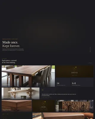 Artisan Woodworker Portfolio Landing Page Template