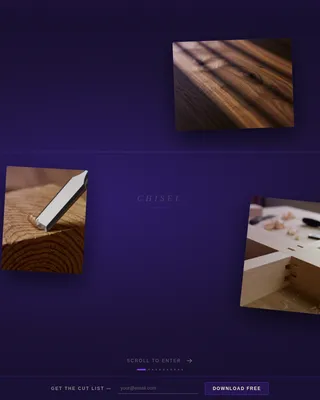 Immersive Woodworker Video Portfolio Landing Page
