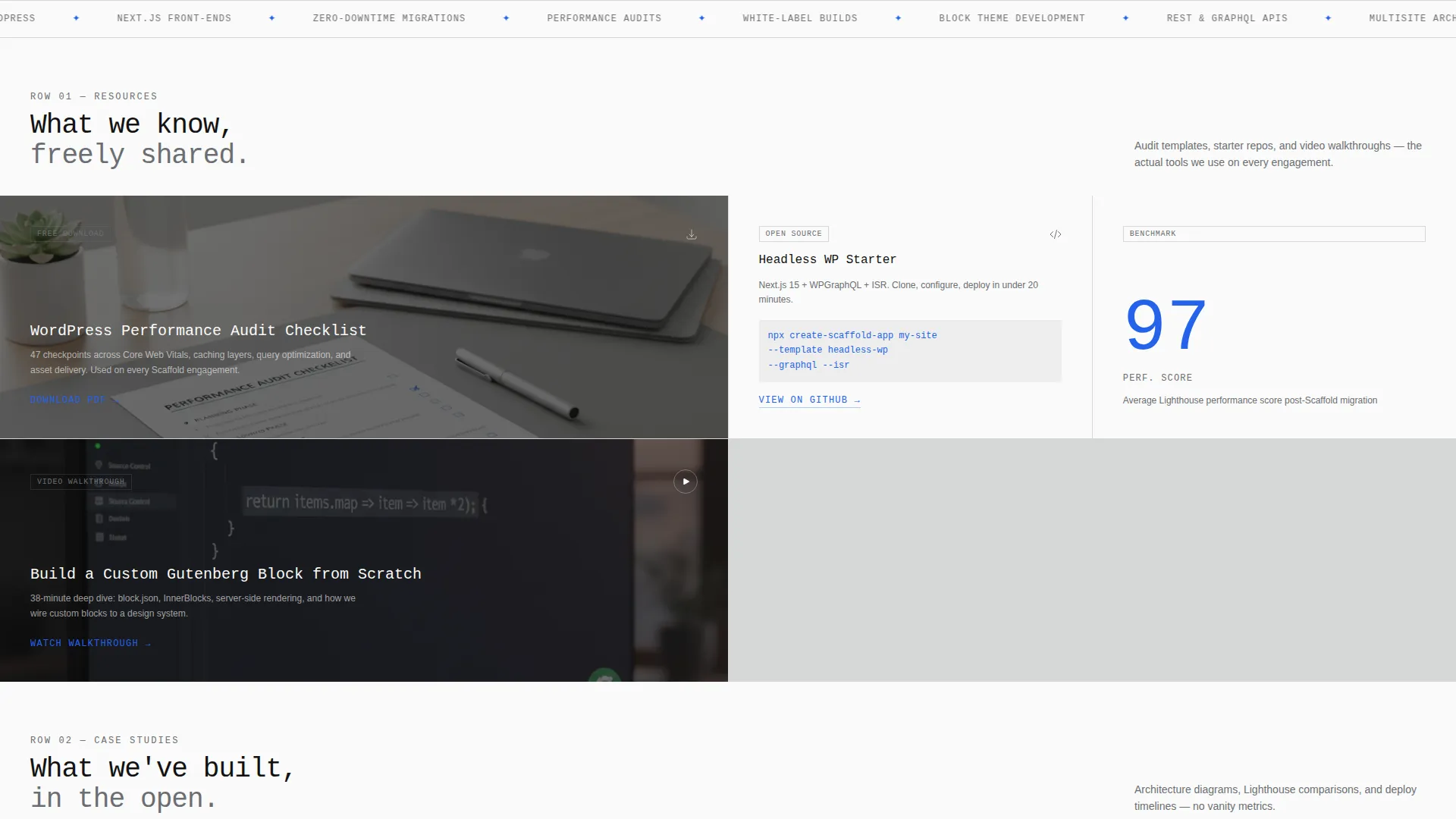 WordPress Agency Bento Grid Landing Page Template