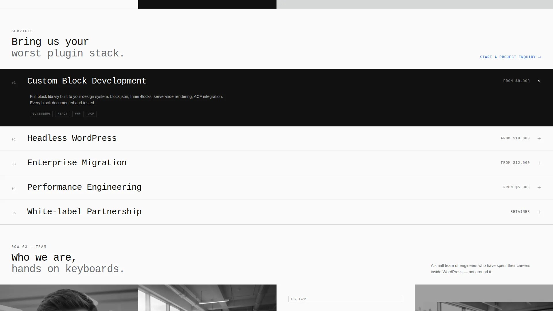 WordPress Agency Bento Grid Landing Page Template
