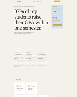 Academic Coach Sidebar Companion Landing Page