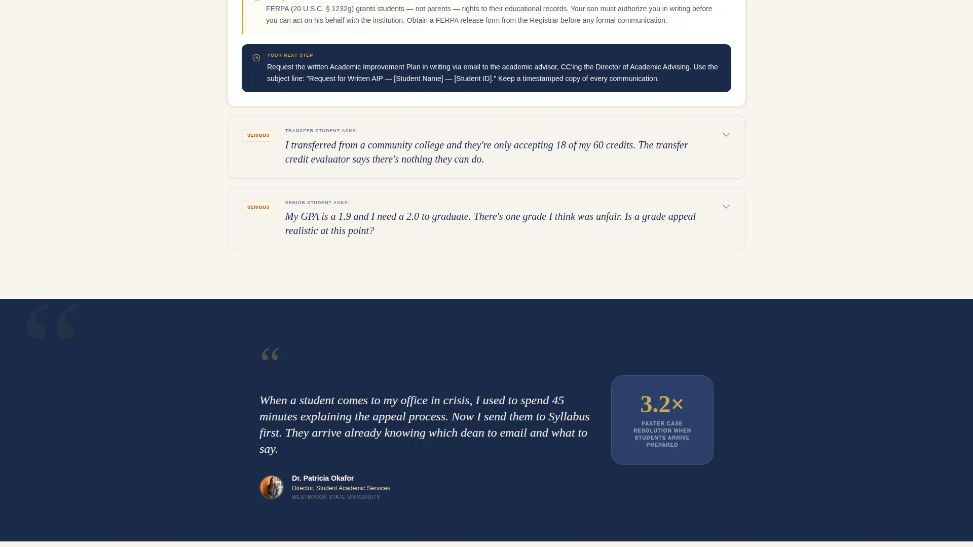 Academic Coaching FAQ Website Template