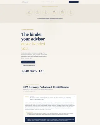 Academic Coaching FAQ Website Template