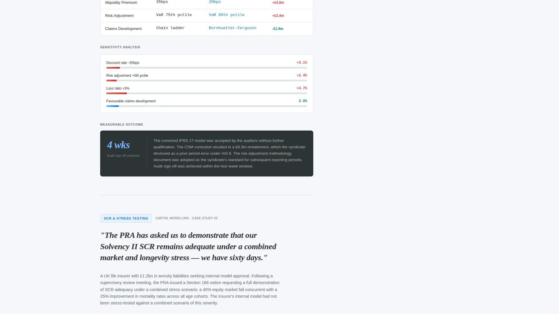 Precision Actuary Landing Page Template