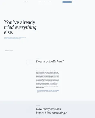 Calming Acupuncturist Booking Landing Page Template