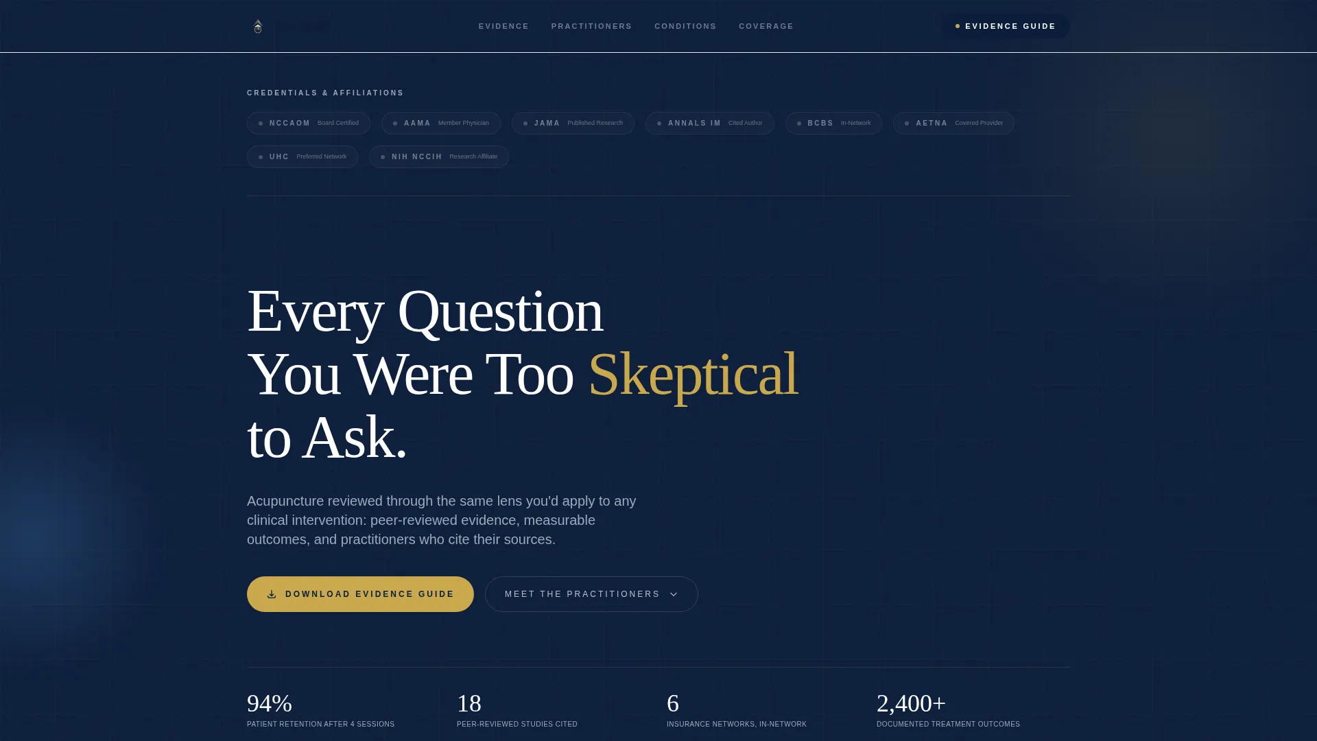 Acupuncturist FAQ & Resource Landing Page Template