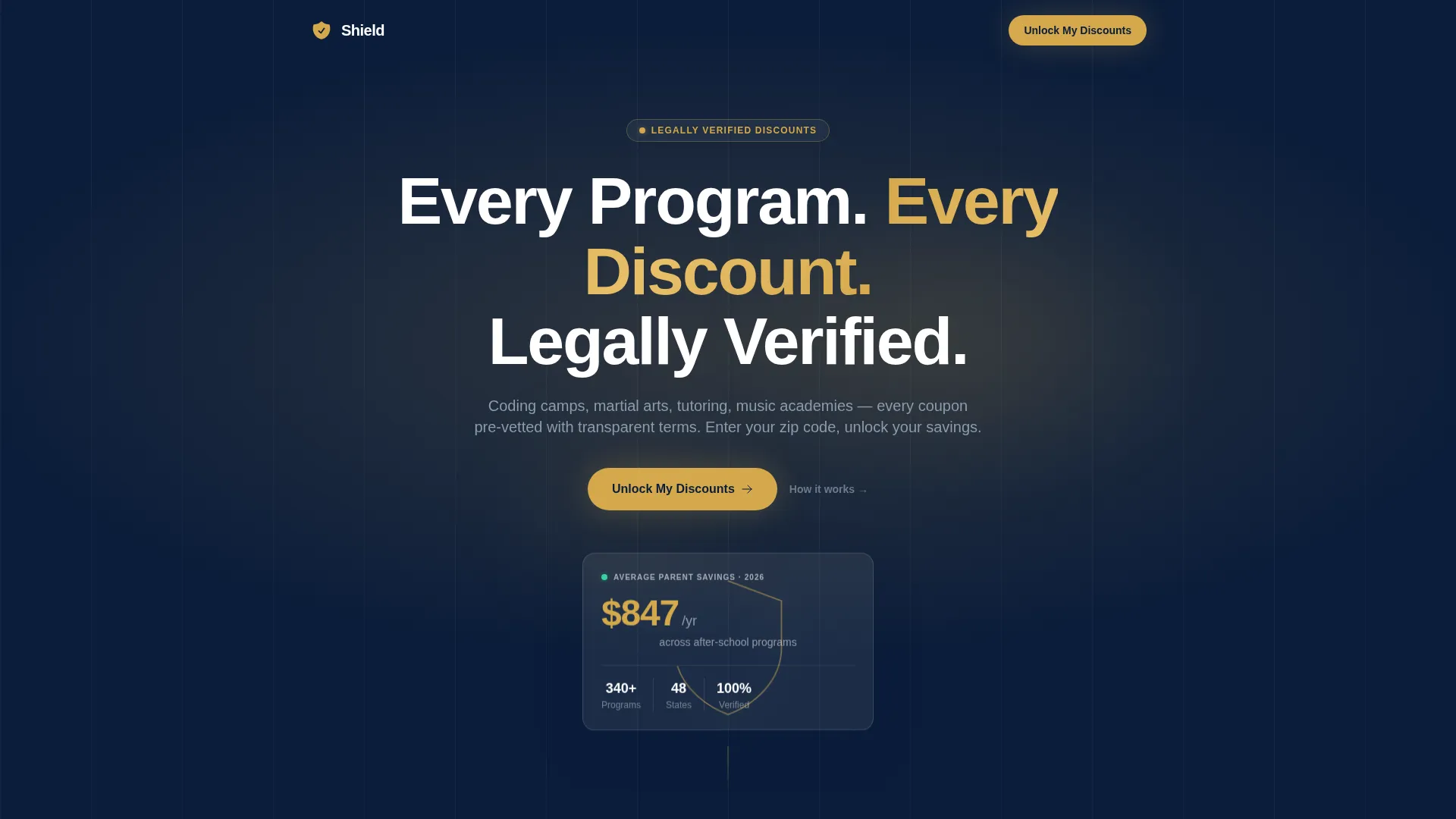 After-School Program Discount Landing Page Template