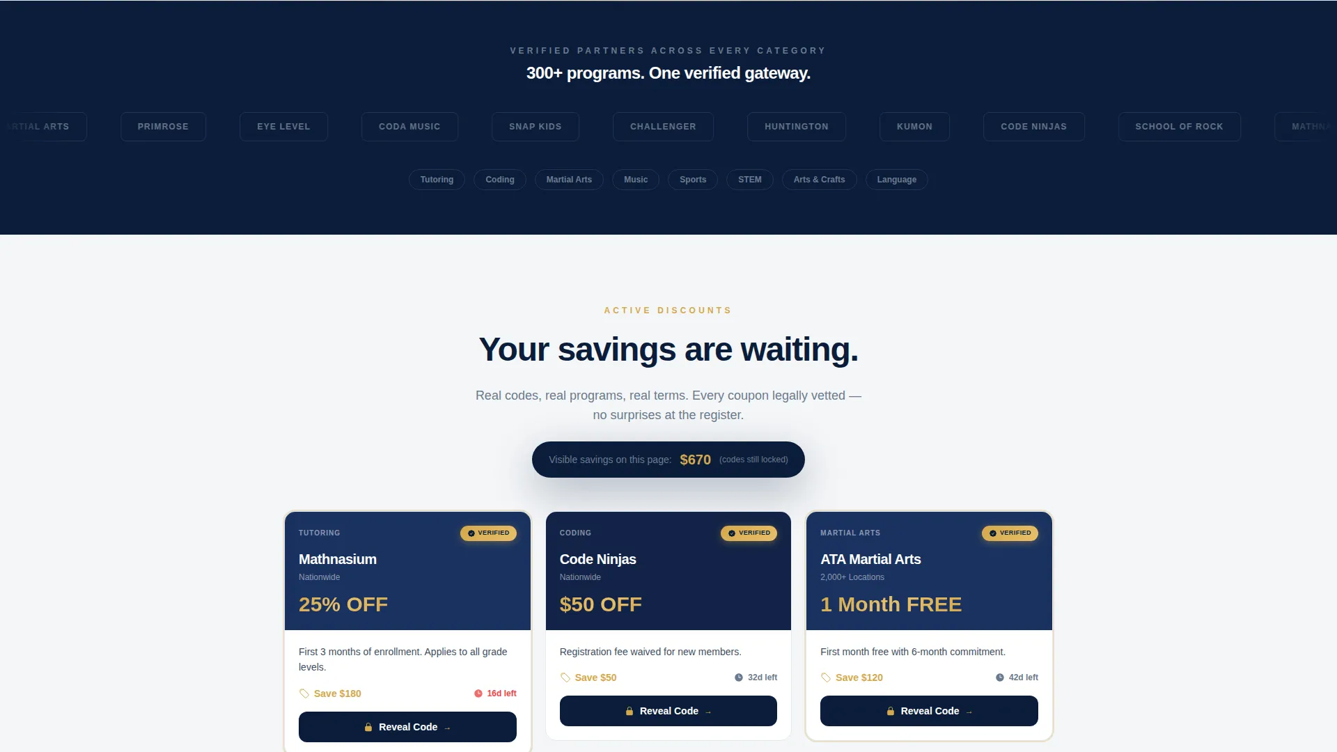 After-School Program Discount Landing Page Template