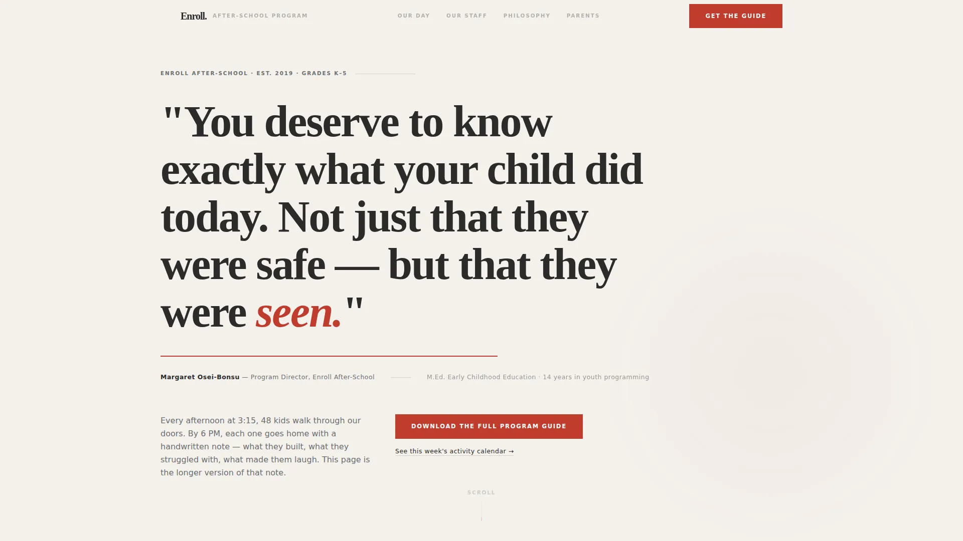 After-School Program Marketing Blog Website Template