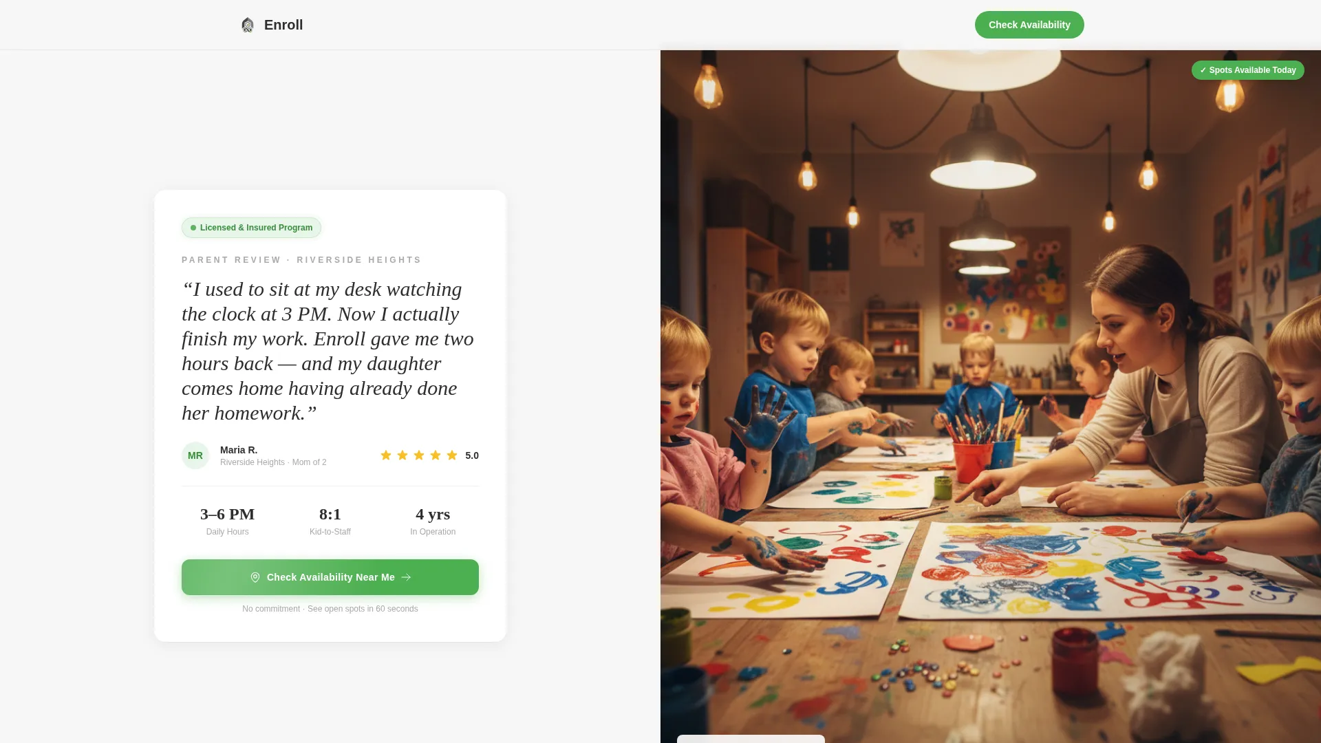 After-School Program Landing Page Template
