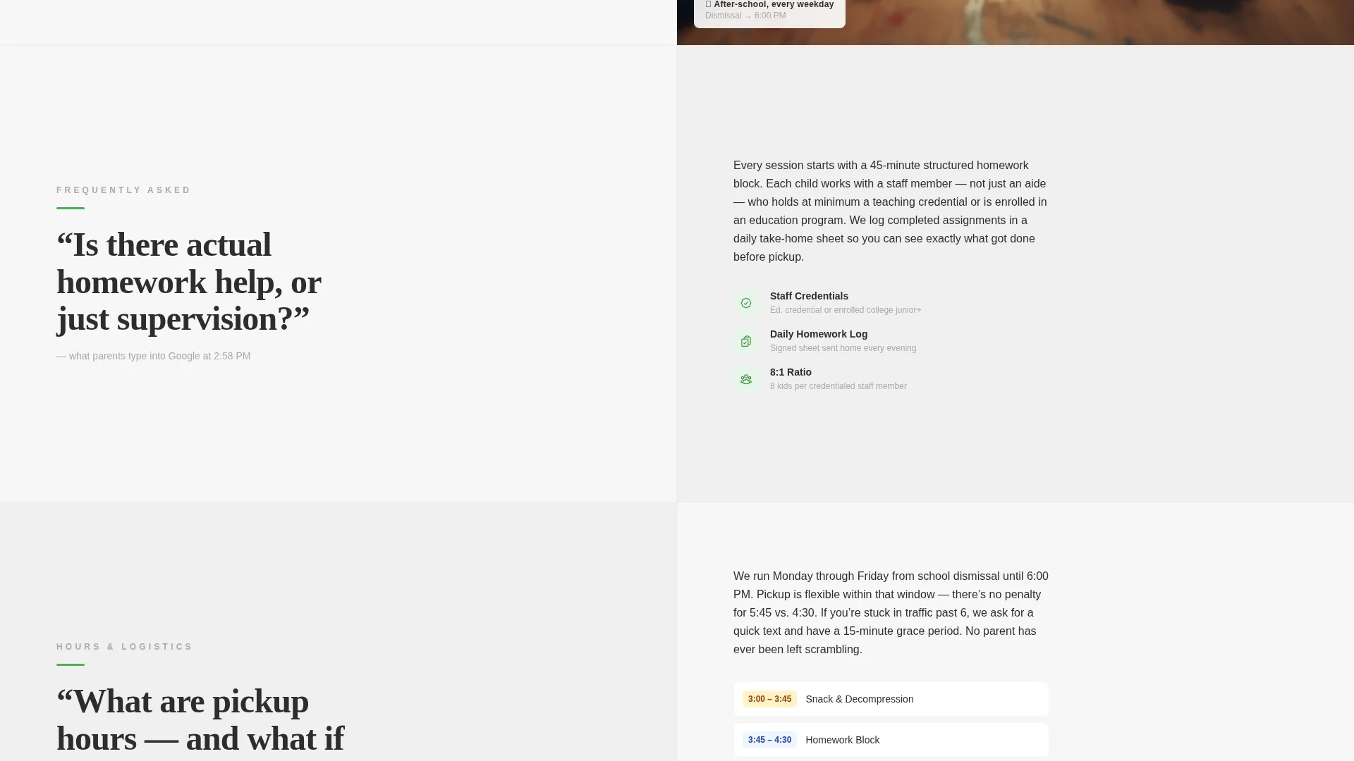After-School Program Landing Page Template