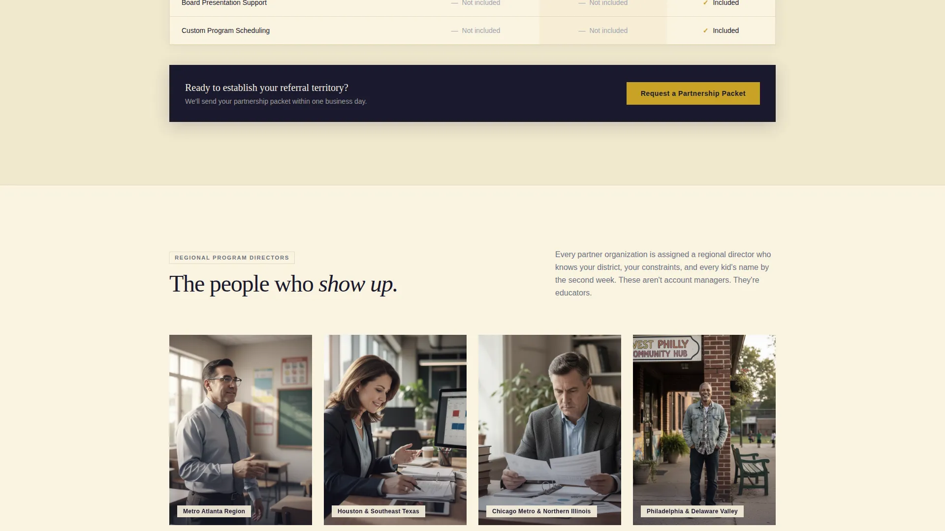 After-School Referral Program Partnership Landing Page