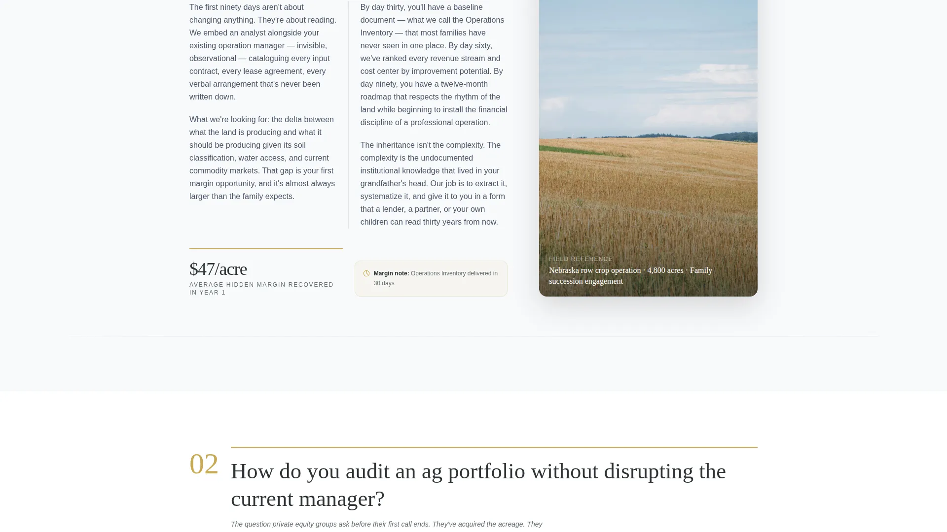 Agriculture Consultant Editorial Landing Page Template
