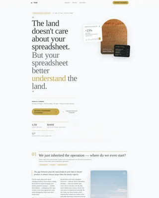 Agriculture Consultant Editorial Landing Page Template