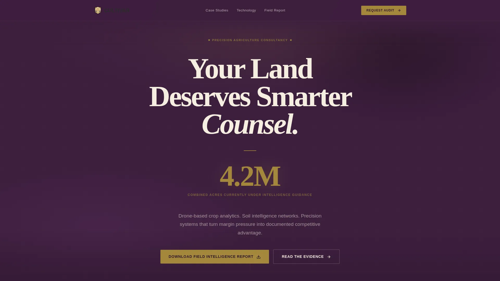 Precision Agriculture Technology Landing Page Template
