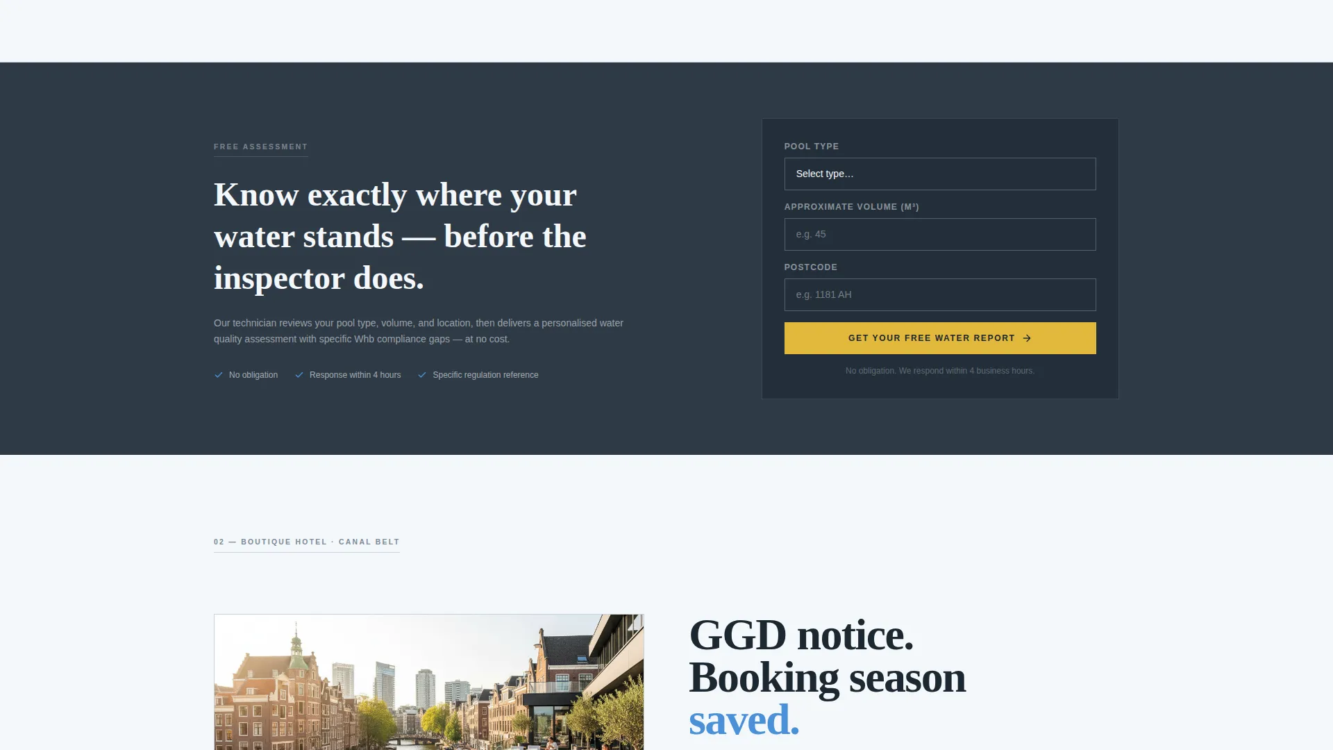 Compliant Pool | Free Website Template | Rocket