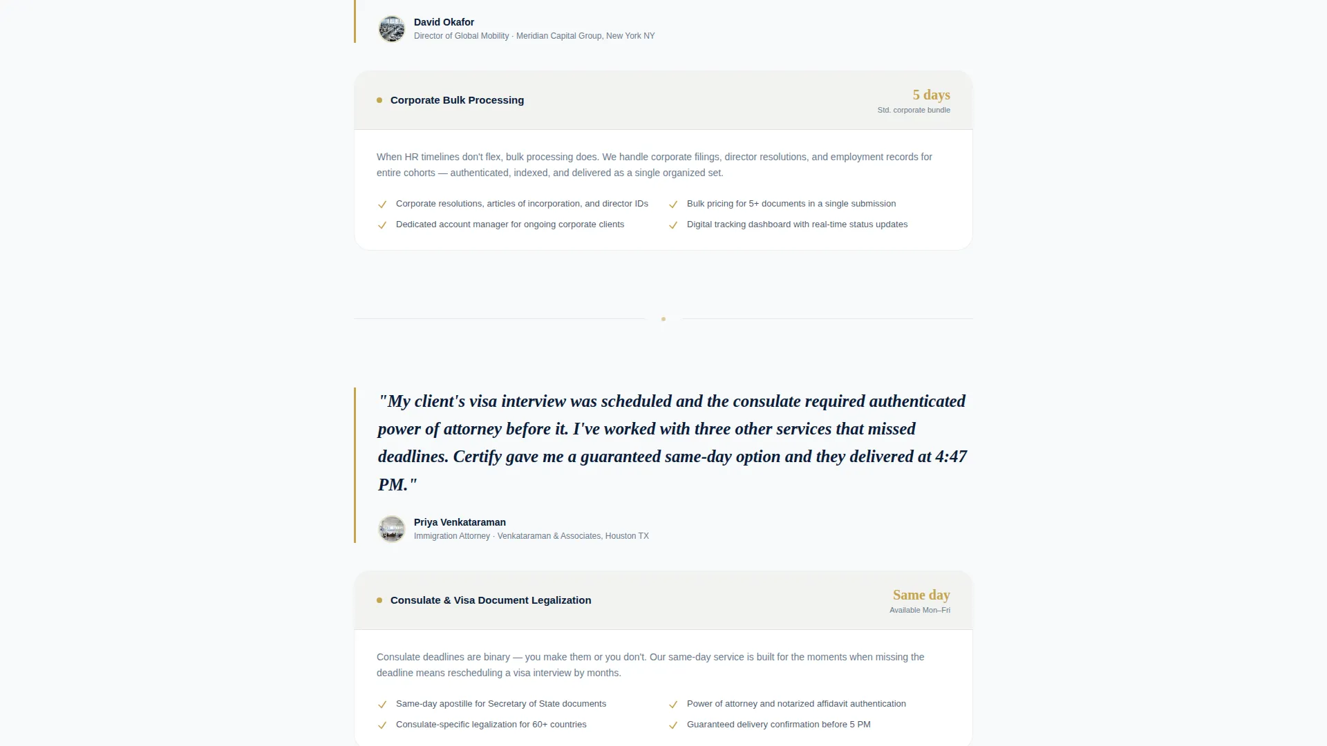 Apostille & Authentication Service Landing Page