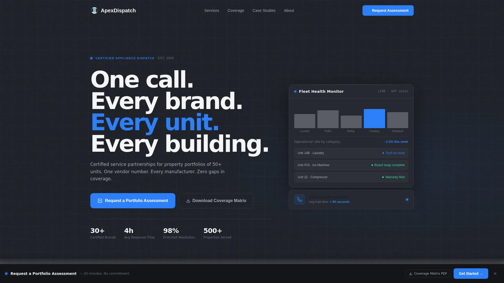 B2B Appliance Repair Landing Page Template