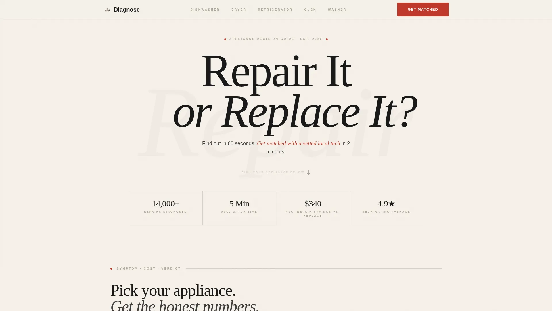 Appliance Repair Marketing Professional Website Template