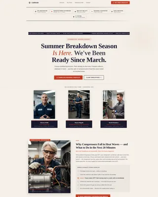 Appliance Repair Seasonal Promotion Landing Page