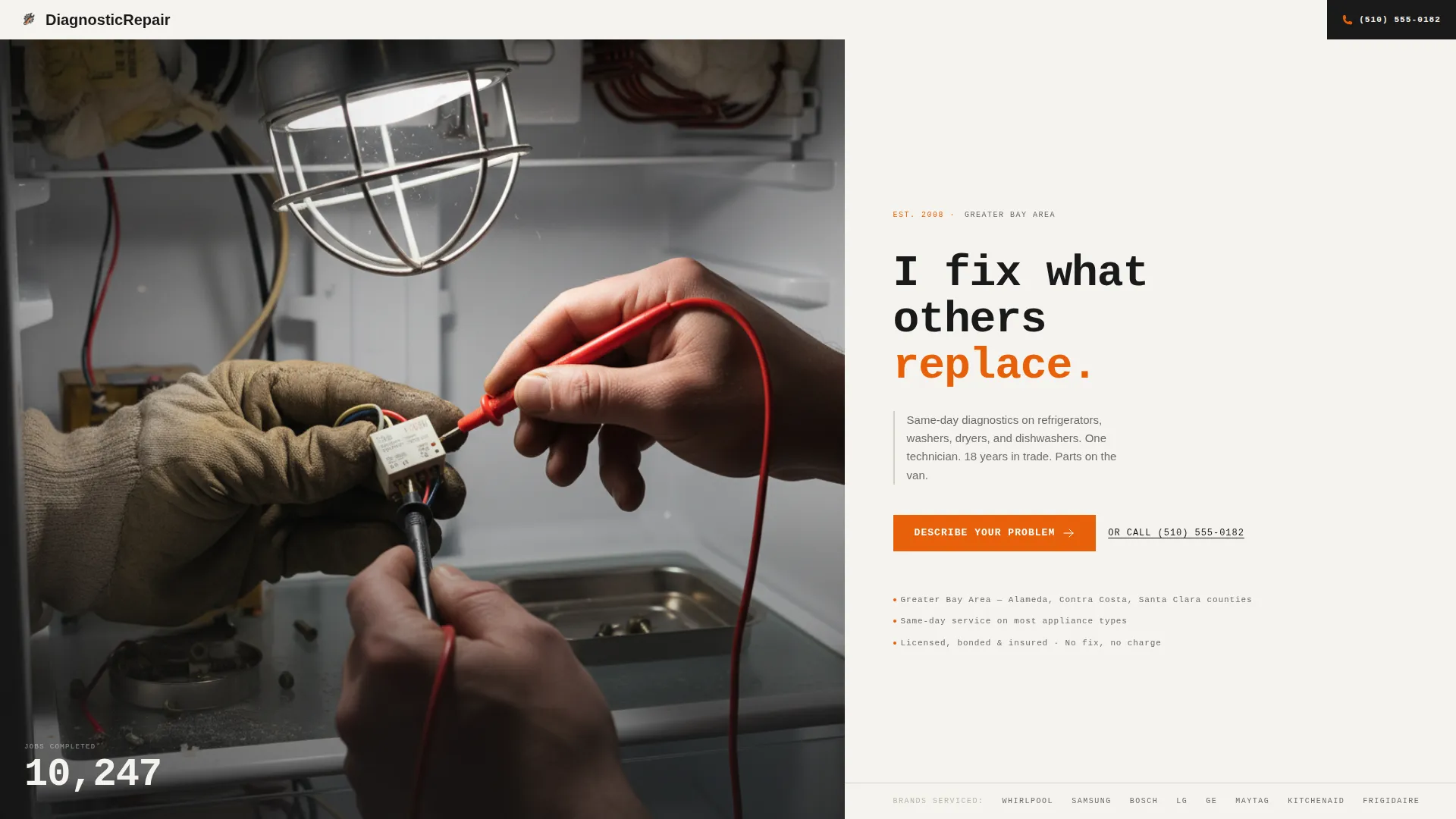 Trusted Technician Landing Page Template
