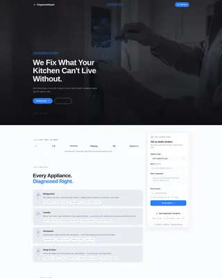 Appliance Technician Quote Request Landing Page