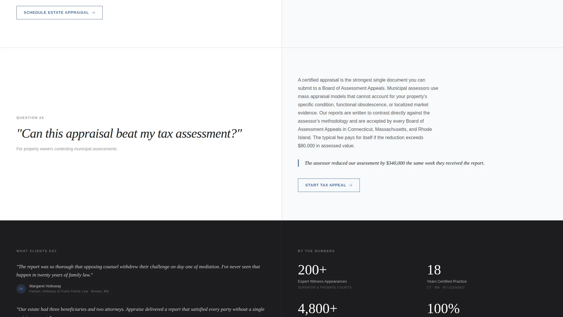 Appraiser Booking Landing Page Template