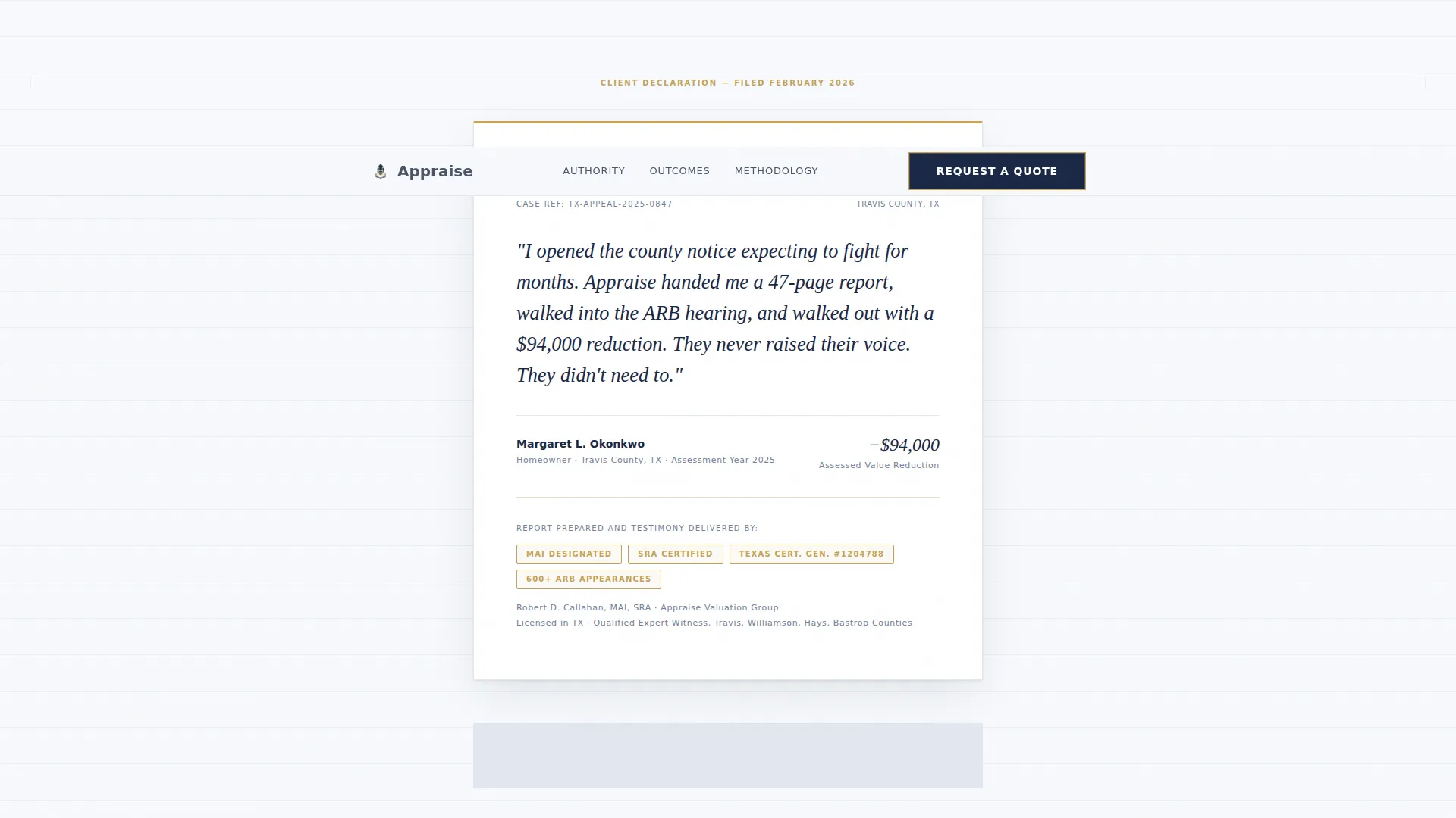 Property Appraiser Landing Page Template