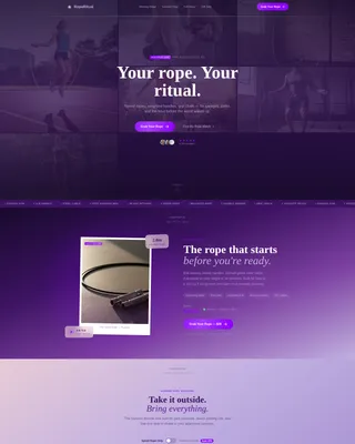 Neo-Retro Jump Rope Fitness Landing Page Template