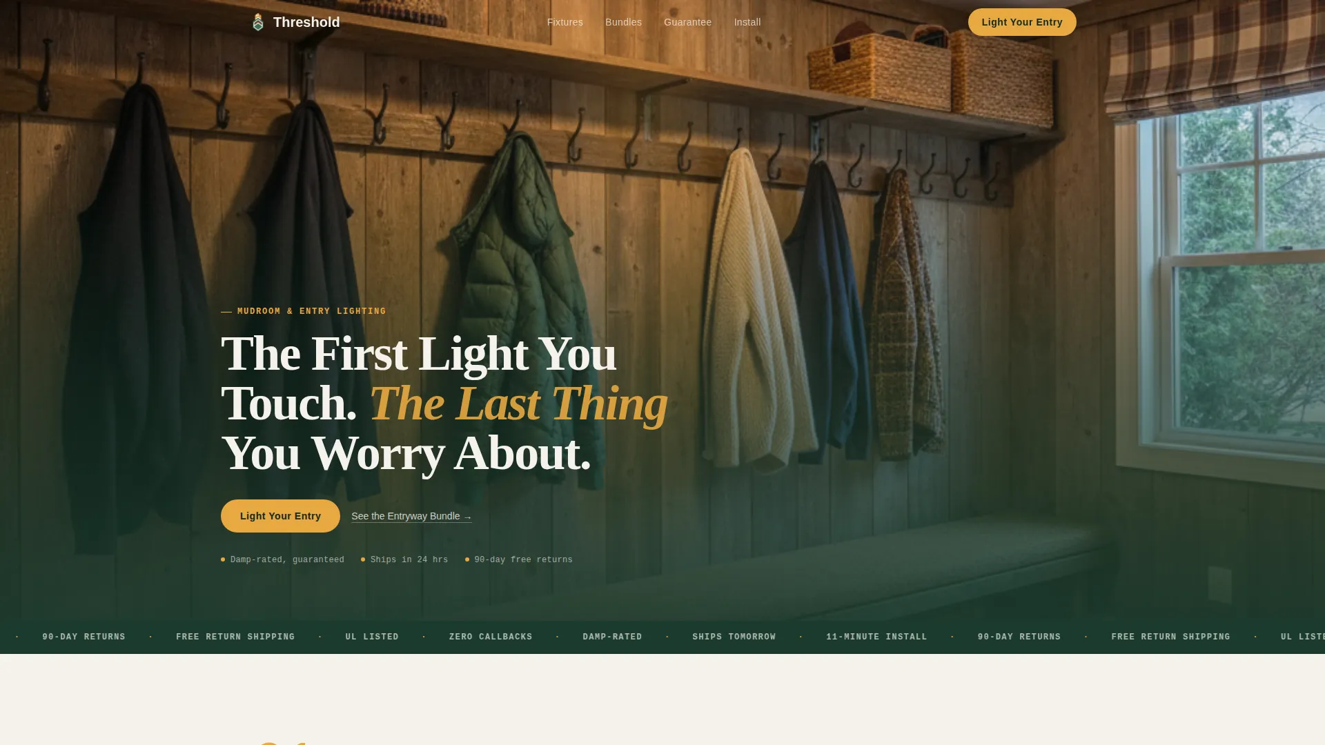 Mudroom & Entry Lighting Landing Page Template
