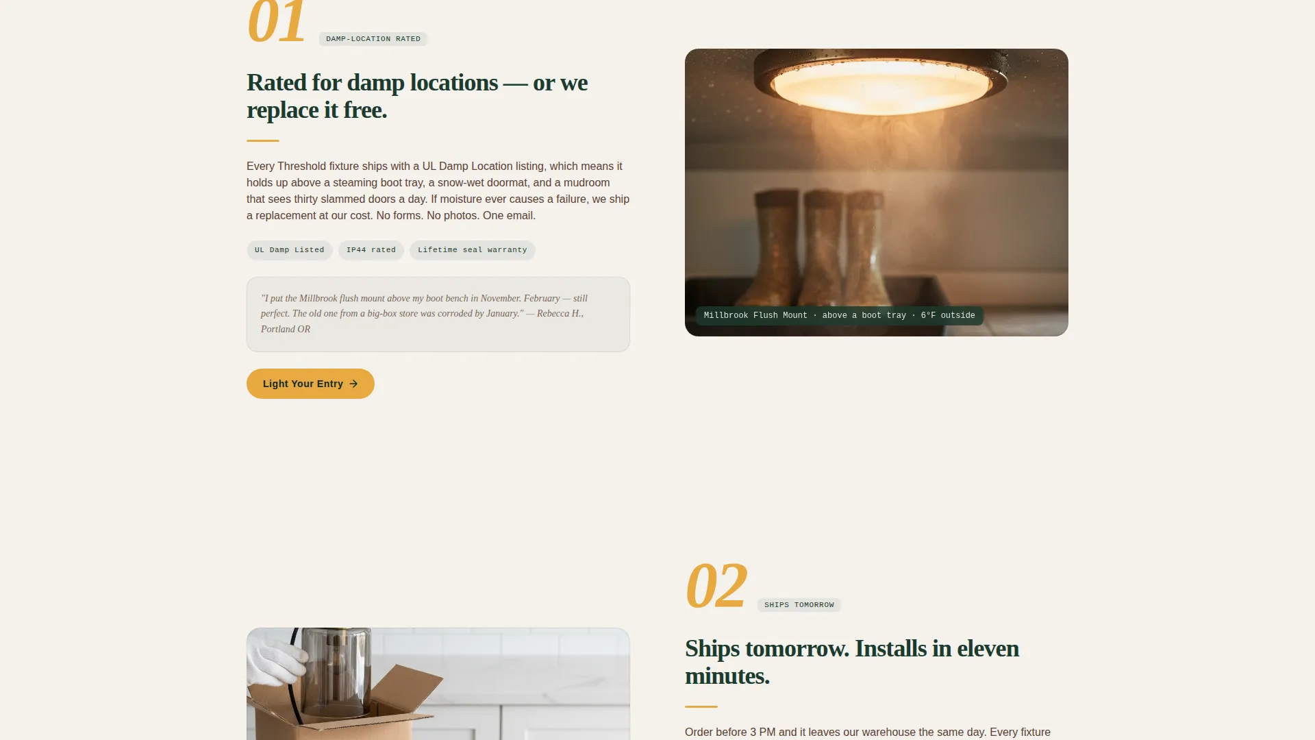 Mudroom & Entry Lighting Landing Page Template
