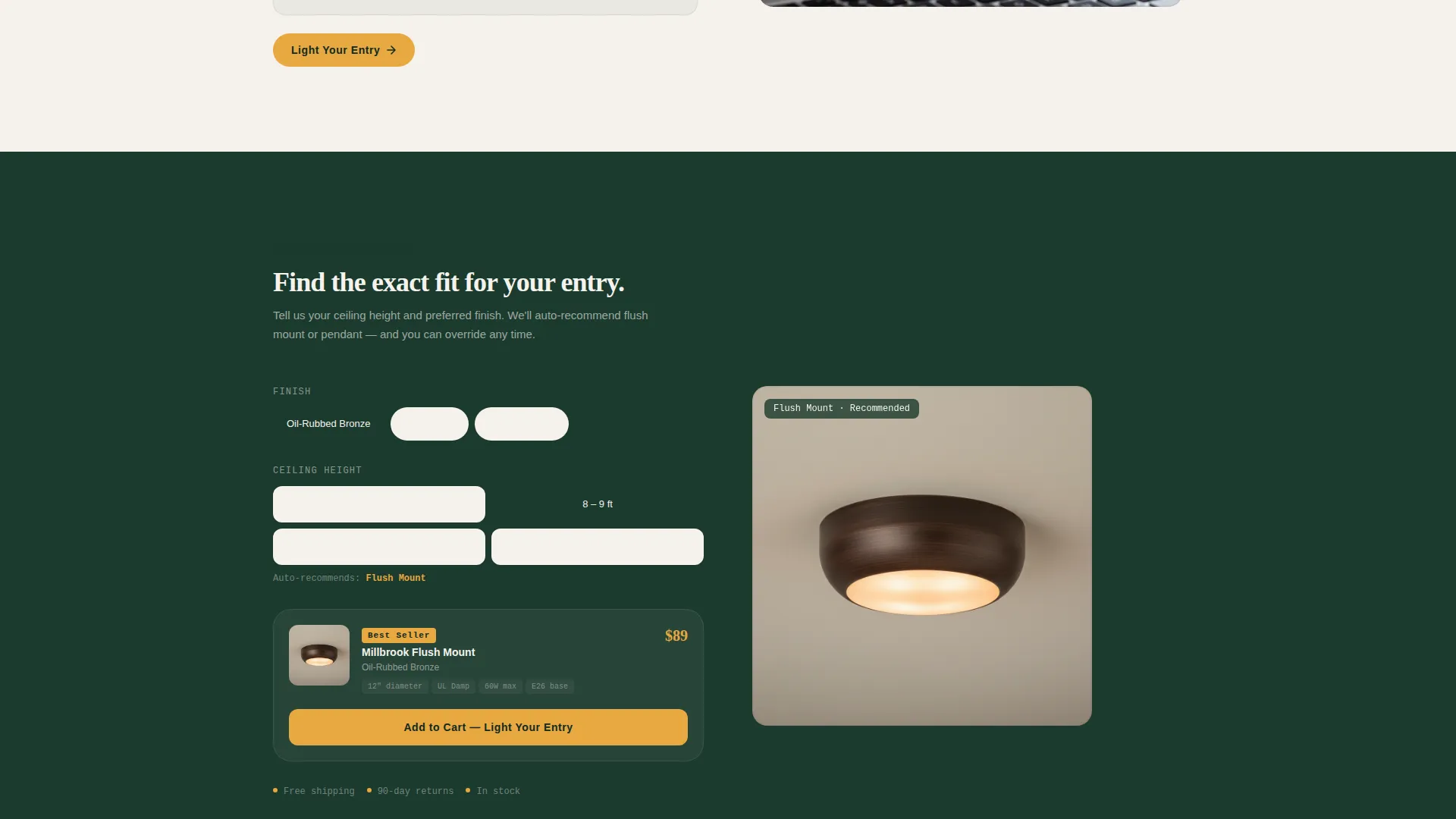 Mudroom & Entry Lighting Landing Page Template