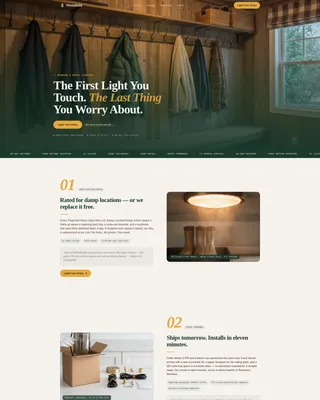Mudroom & Entry Lighting Landing Page Template