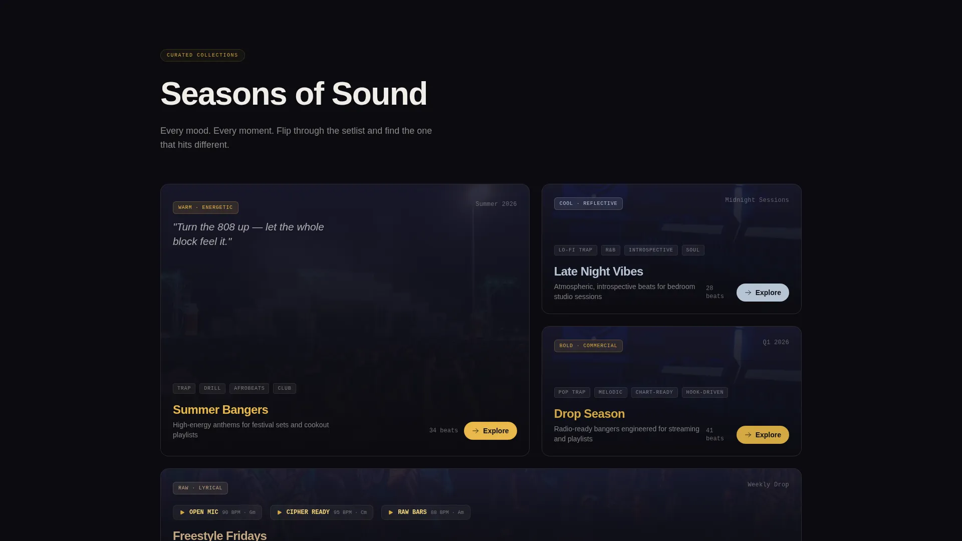Beat Store Landing Page Template for Producers