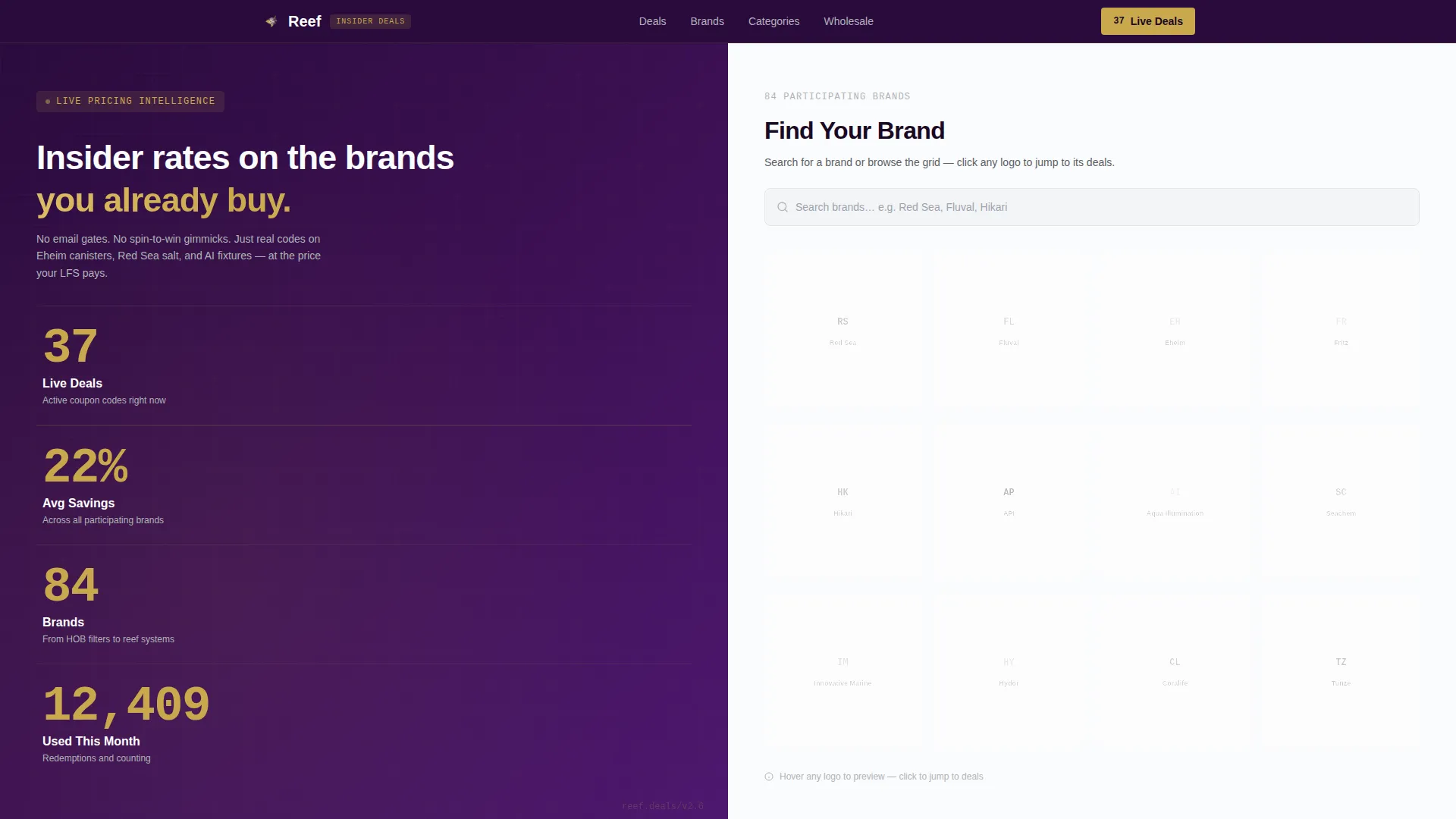 Aquarium Store Coupon & Discount Landing Page Template
