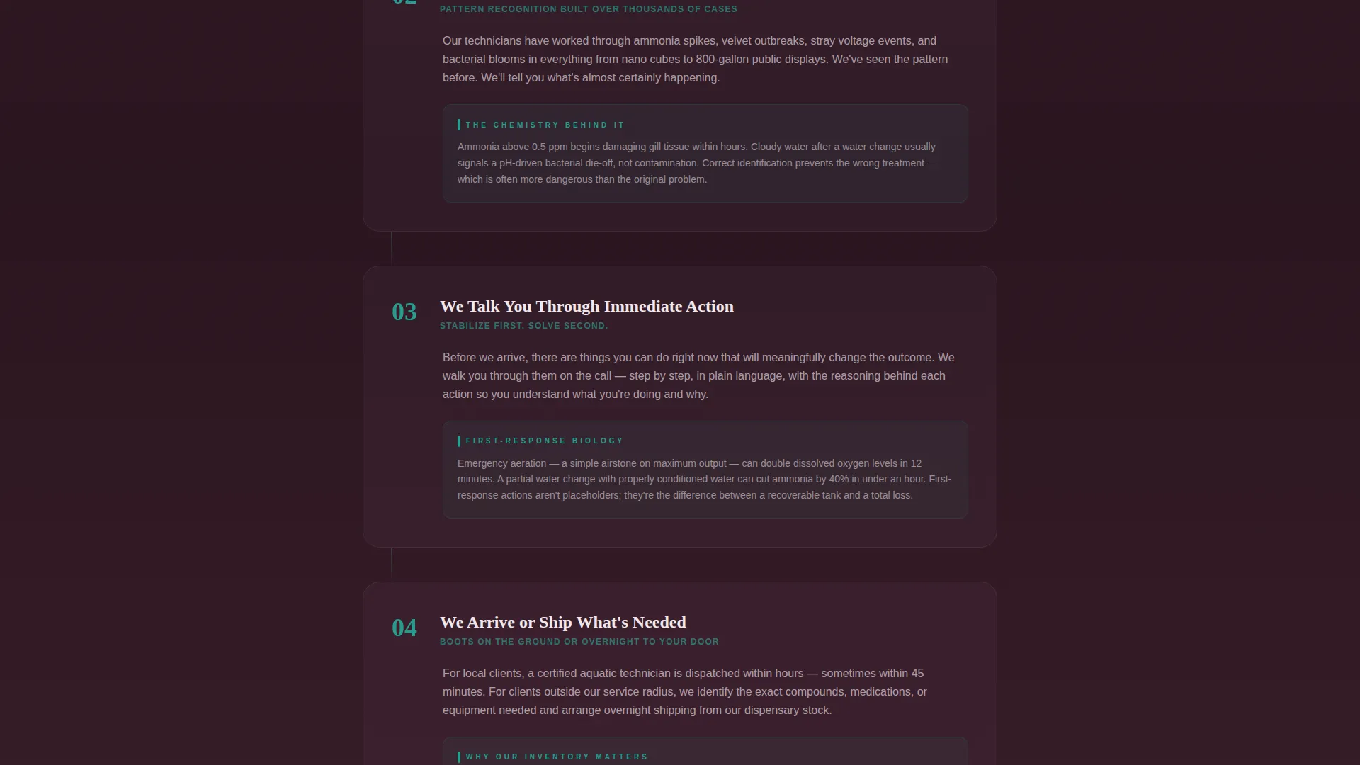 Emergency Aquarium Service Landing Page Template