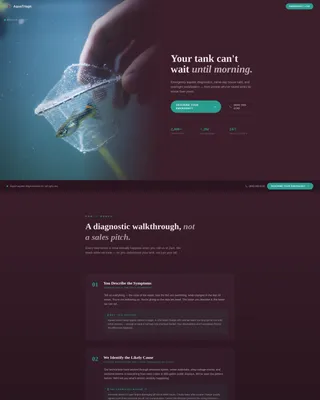 Emergency Aquarium Service Landing Page Template