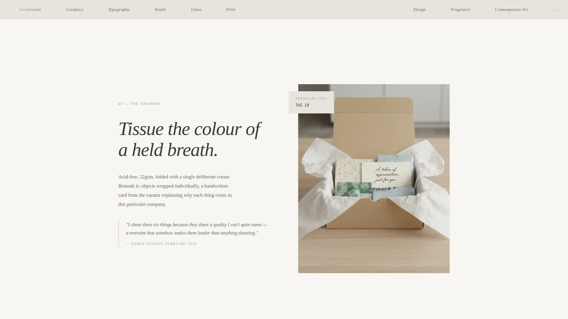 Avant-Garde Subscription Box Landing Page Template