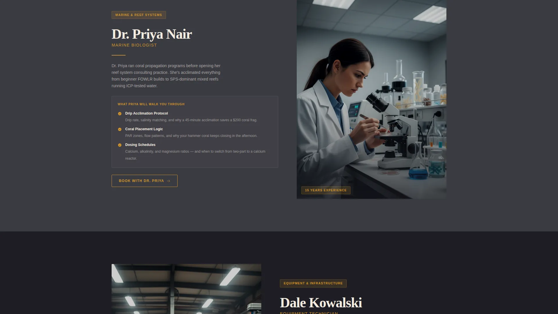 Aquarium Store Booking Landing Page Template