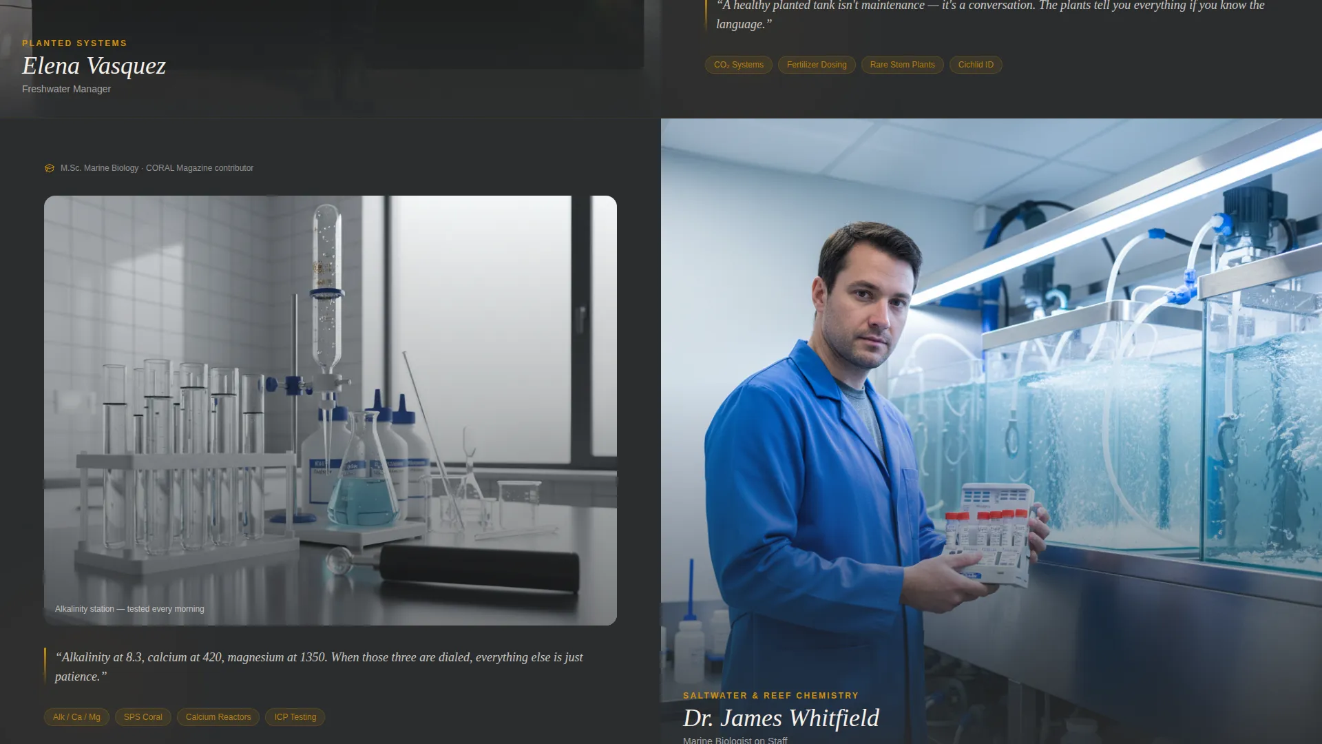 Aquarium Store Landing Page Template