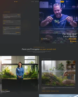 Aquarium Store Landing Page Template