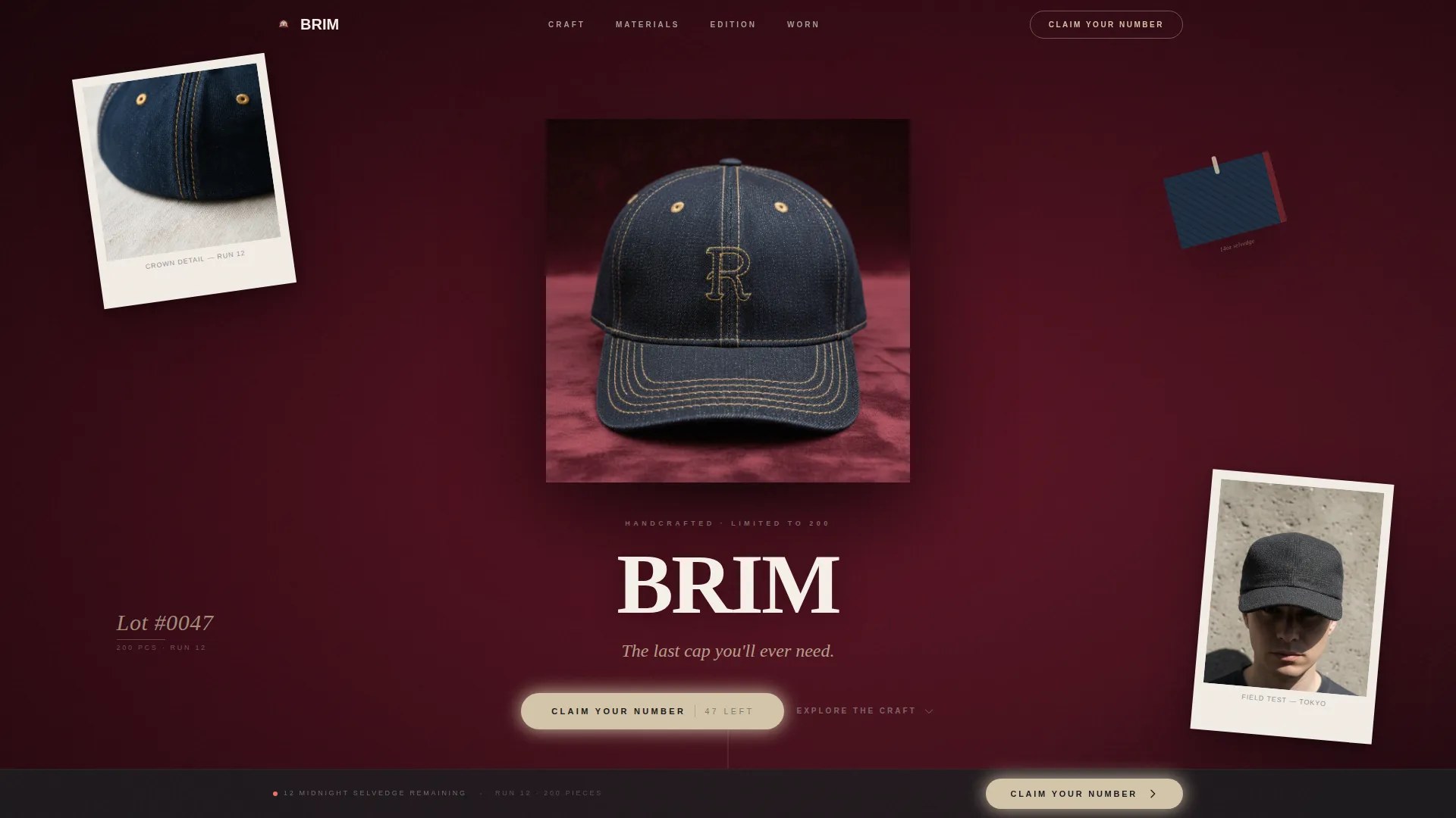 Luxe Minimal Headwear Landing Page Template