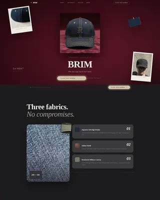 Luxe Minimal Headwear Landing Page Template