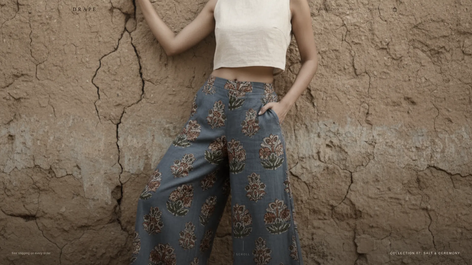 Bohemian Clothing Brand Landing Page Template