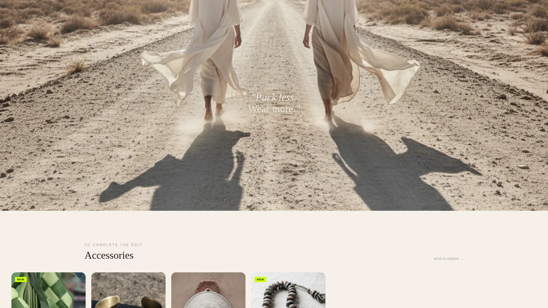Bohemian Clothing Brand Landing Page Template